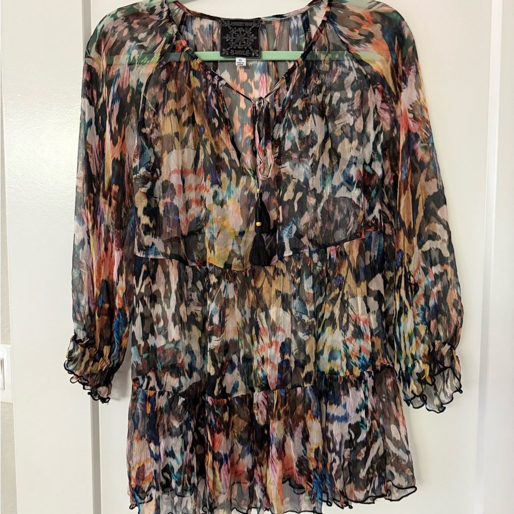 Johnny Was Jade tiered blouse